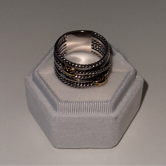 Designer Inspired Cable Ring - Picture 1 of 2